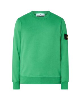 Stone Island STONE ISLAND ORGANIC COTTON FLEECE SWEATER MALACHITE