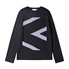Comme des Garçons COMME DES GARÇONS INSTARSIA KNIT SWEATER BLACK/LAVENDER