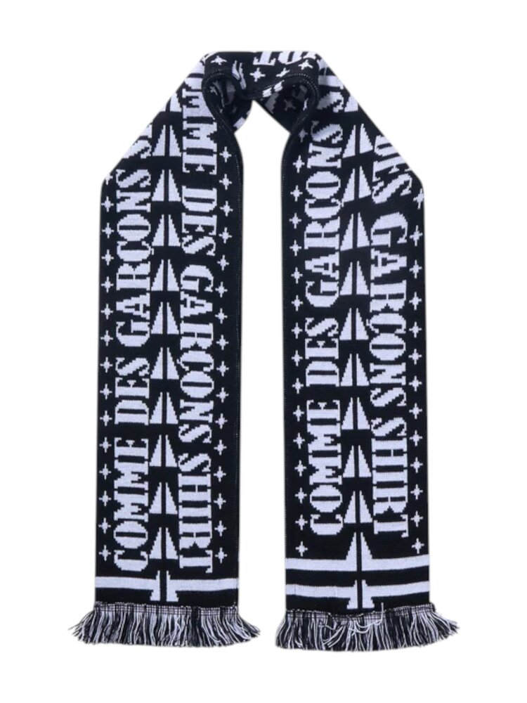 Comme des Garçons COMME DES GARÇONS GRAPHIC FOOTBALL SCARF BLACK/WHITE