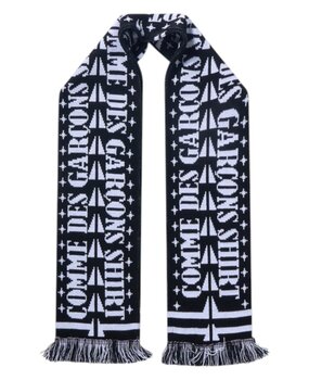 Comme des Garçons COMME DES GARÇONS GRAPHIC FOOTBALL SCARF BLACK/WHITE