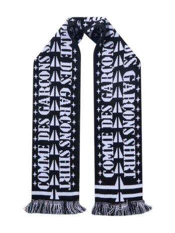 Comme des Garçons COMME DES GARÇONS GRAPHIC FOOTBALL SCARF BLACK/WHITE