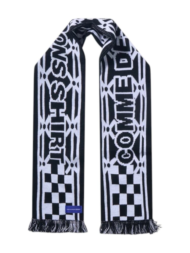 Comme des Garçons COMME DES GARÇONS GRAPHIC FOOTBALL SCARF BLACK/WHITE