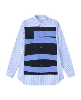 Comme des Garçons COMME DES GARÇONS GRAPHIC STRIPED SHIRT BLUE