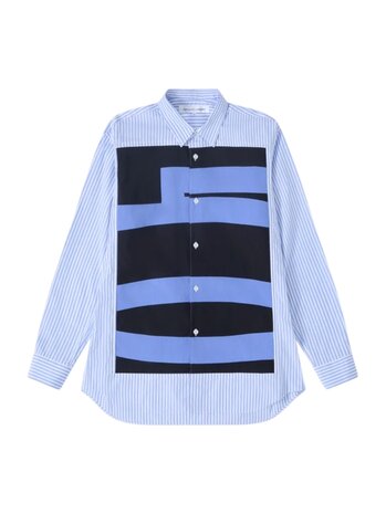 Comme des Garçons COMME DES GARÇONS GRAPHIC STRIPED SHIRT BLUE