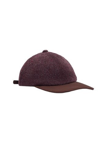 Comme des Garçons COMME DES GARÇONS WOOL BASEBALL CAP BURGUNDY/BROWN
