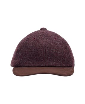 Comme des Garçons COMME DES GARÇONS WOOL BASEBALL CAP BURGUNDY/BROWN