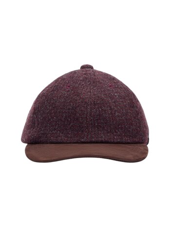 Comme des Garçons COMME DES GARÇONS WOOL BASEBALL CAP BURGUNDY/BROWN