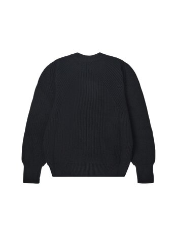 Comme des Garçons COMME DES GARÇONS HOMME RIBBED CREW SWEATER BLACK