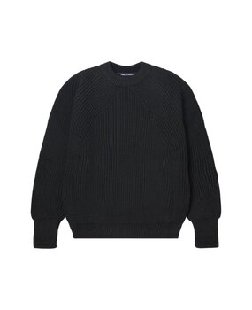 Comme des Garçons COMME DES GARÇONS HOMME RIBBED CREW SWEATER BLACK