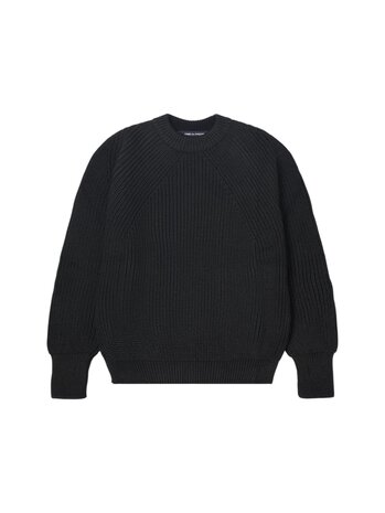 Comme des Garçons COMME DES GARÇONS HOMME RIBBED CREW SWEATER BLACK