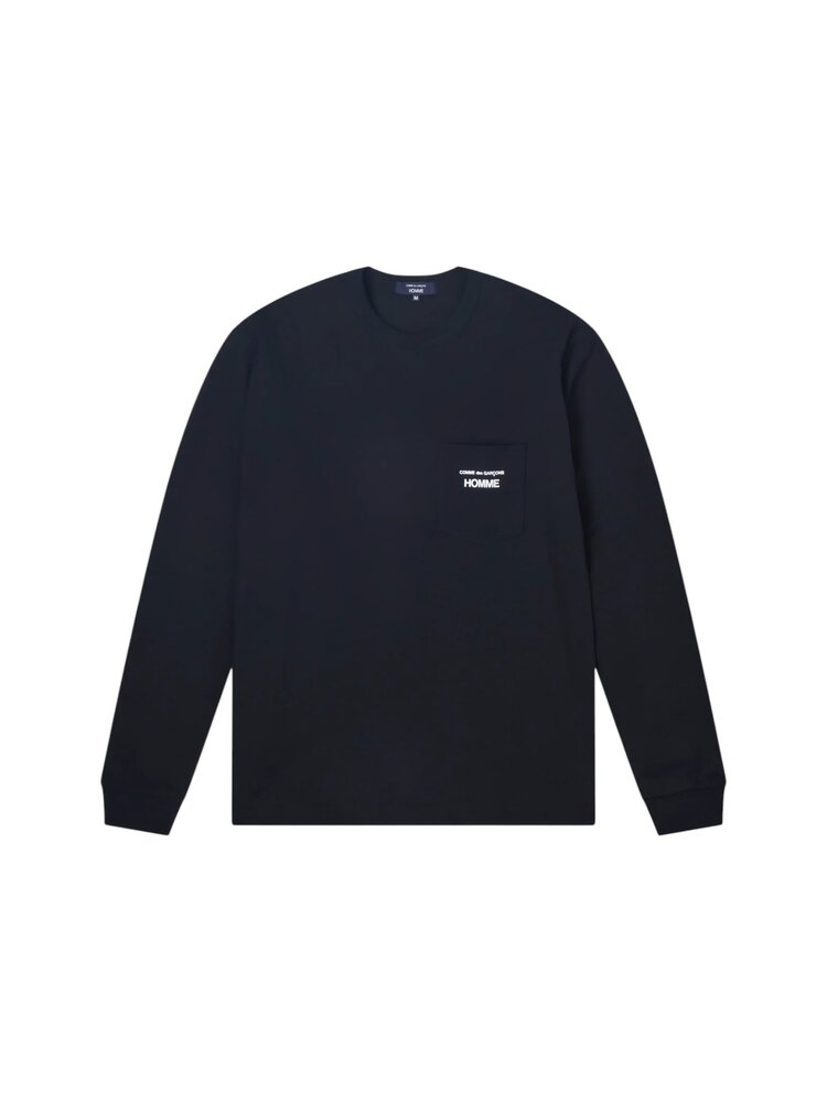 Comme des Garçons COMME DES GARÇONS LONG SLEEVE LOGO T-SHIRT BLACK