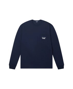 Comme des Garçons COMME DES GARÇONS LONG SLEEVE LOGO T-SHIRT NAVY