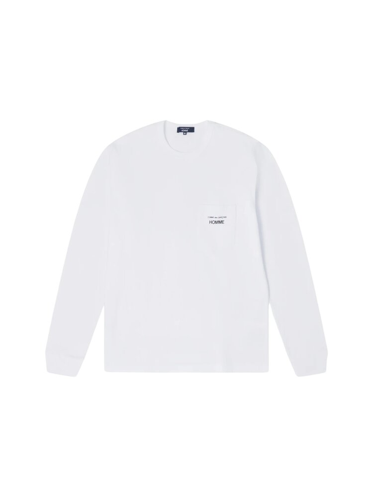 Comme des Garçons COMME DES GARÇONS LONG SLEEVE LOGO T-SHIRT WHITE