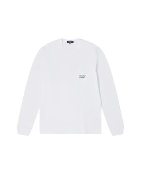 Comme des Garçons COMME DES GARÇONS LONG SLEEVE LOGO T-SHIRT WHITE