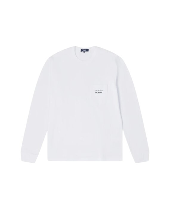 COMME DES GARÇONS LONG SLEEVE LOGO T-SHIRT WHITE - Vic