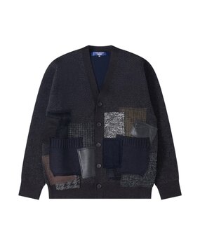 Comme des Garçons COMME DES GARÇONS PATCHWORK CARDIGAN BROWN/NAVY