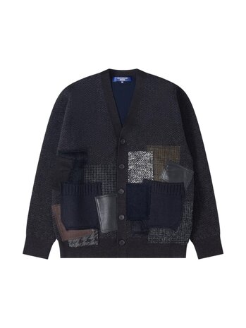 Comme des Garçons COMME DES GARÇONS PATCHWORK CARDIGAN BROWN/NAVY