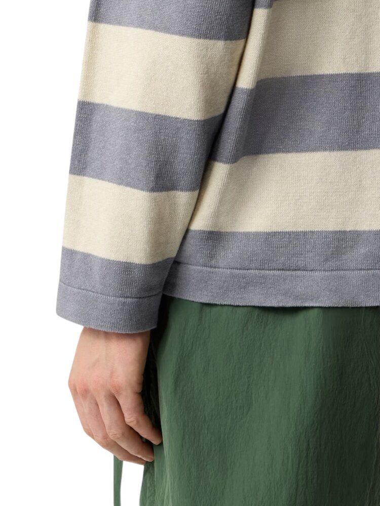 Stone Island STONE ISLAND MARINA STRIPED RAW HAND ORGANIC COTTON + LINEN