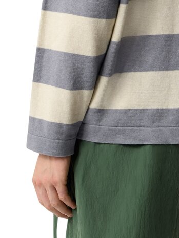 Stone Island STONE ISLAND MARINA STRIPED RAW HAND ORGANIC COTTON + LINEN