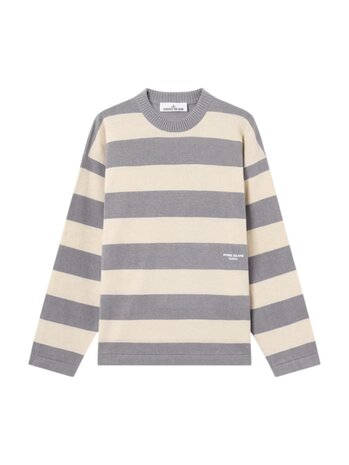 Stone Island STONE ISLAND MARINA STRIPED RAW HAND ORGANIC COTTON + LINEN