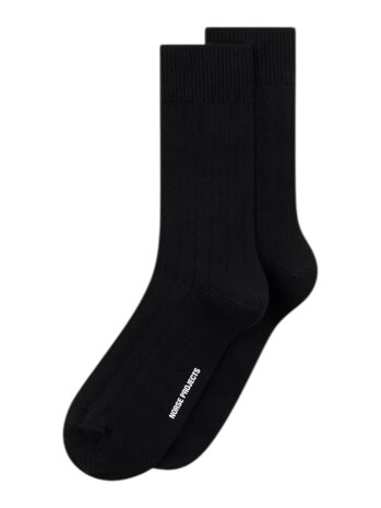 Norse Projects NORSE PROJECTS BYKLE CORDURA WIDE RIB SOCK BLACK