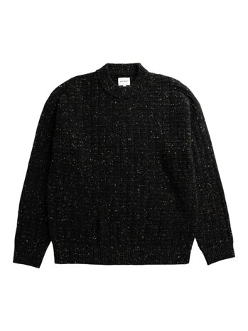 Norse Projects NORSE PROJECTS HIRTSHALS TECH MERINO WAFFLE CREWNECK CHARCOAL MELANGE