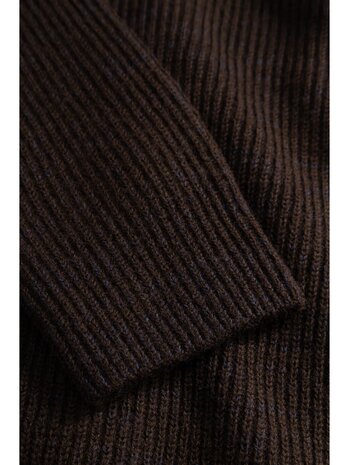 Norse Projects NORSE PROJECTS HAGEN WOOL COTTON RIB FULL ZIP JACKET DARKEST PURPLE