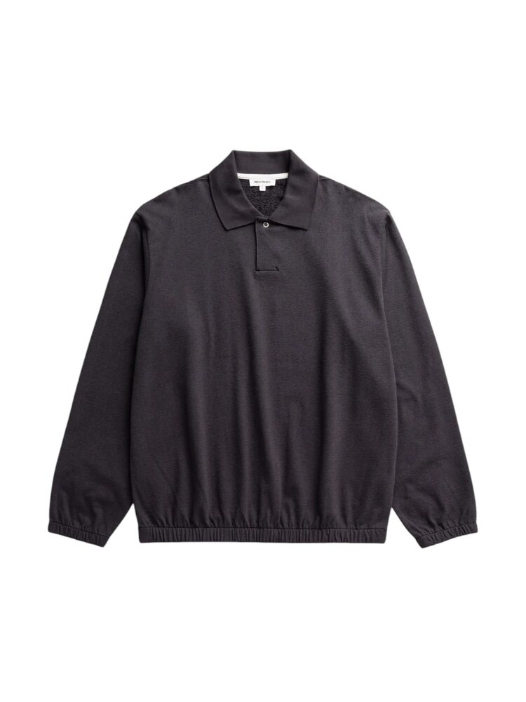 Norse Projects NORSE PROJECTS SYLANE RELAXED LIGHT PILE JERSEY POLO DARKEST PURPLE