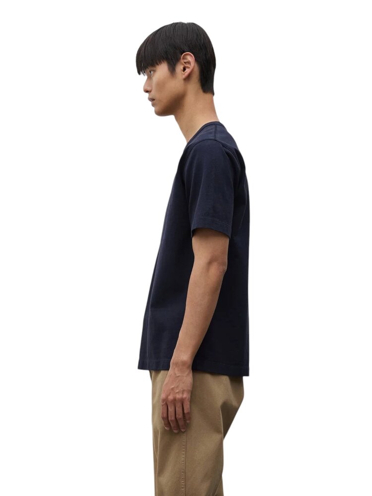 Norse Projects NORSE PROJECTS ELMELUNDE SOFT COMPACT COTTON T-SHIRT DARK NAVY