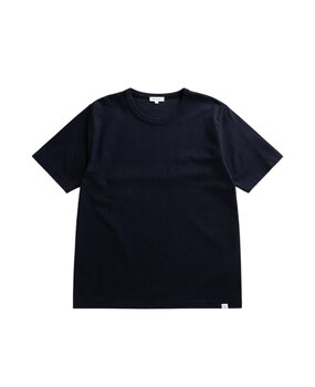Norse Projects NORSE PROJECTS ELMELUNDE SOFT COMPACT COTTON T-SHIRT DARK NAVY