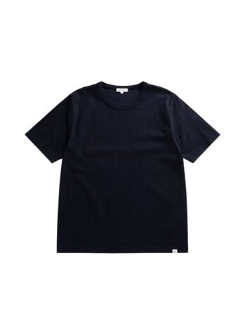 Norse Projects NORSE PROJECTS ELMELUNDE SOFT COMPACT COTTON T-SHIRT DARK NAVY