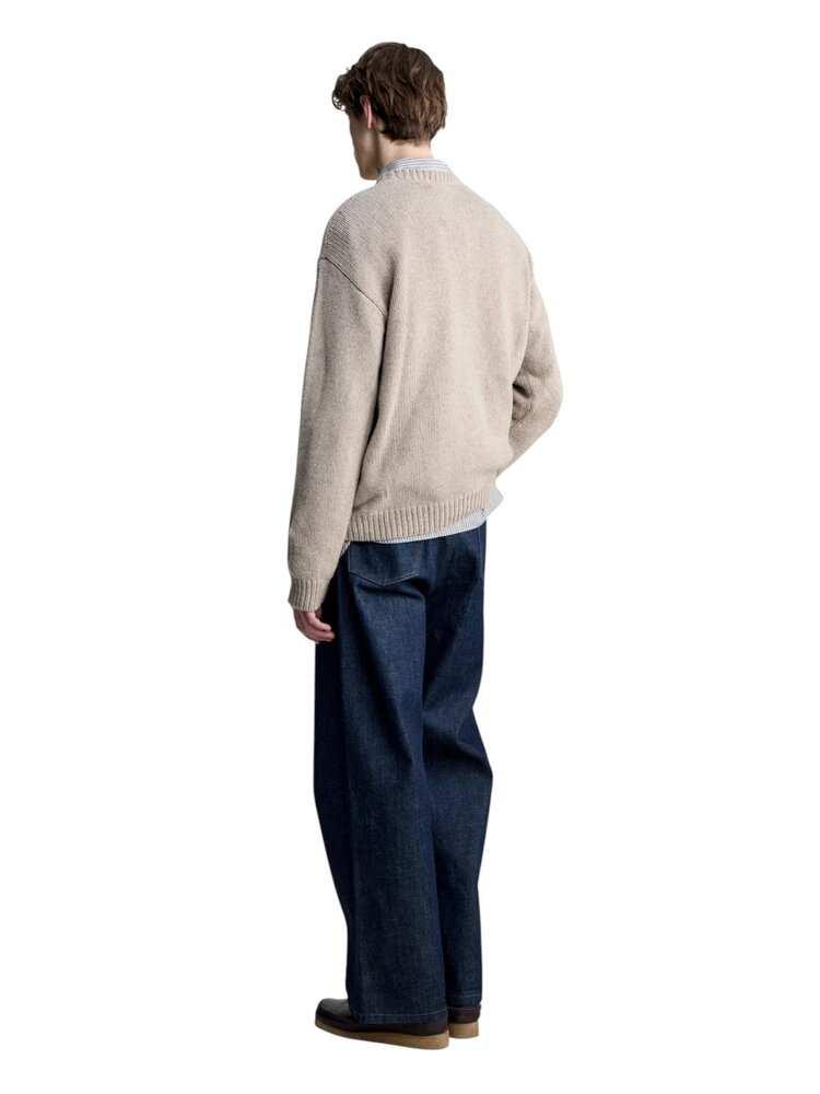 A.P.C. A.P.C. PARIS TONE ON TONE LOGO PULLOVER TAUPE BROWN