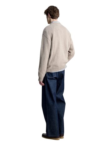 A.P.C. A.P.C. PARIS TONE ON TONE LOGO PULLOVER TAUPE BROWN