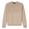 A.P.C. A.P.C. PARIS TONE ON TONE LOGO PULLOVER TAUPE BROWN A.P.C. A.P.C. PARIS TONE ON TONE LOGO PULLOVER TAUPE BROWN