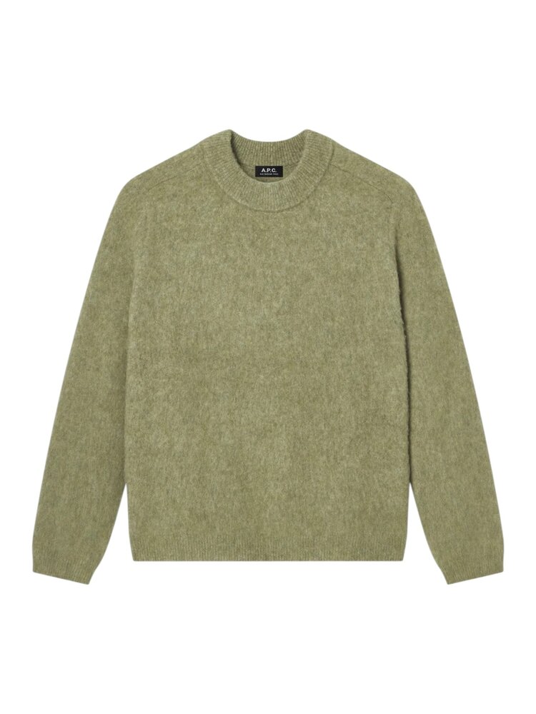 A.P.C. A.P.C. PARIS LOOSE FIT PULLOVER LIGHT KHAKI GREEN A.P.C. A.P.C. PARIS LOOSE FIT PULLOVER LIGHT KHAKI GREEN