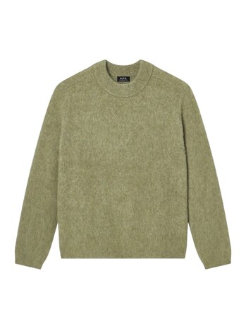 A.P.C. A.P.C. PARIS LOOSE FIT PULLOVER LIGHT KHAKI GREEN A.P.C. A.P.C. PARIS LOOSE FIT PULLOVER LIGHT KHAKI GREEN