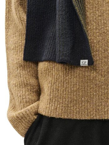 C.P. Company C.P. COMPANY KNIT SCARF MERINO WOOL EXTRAFINE BLACK
