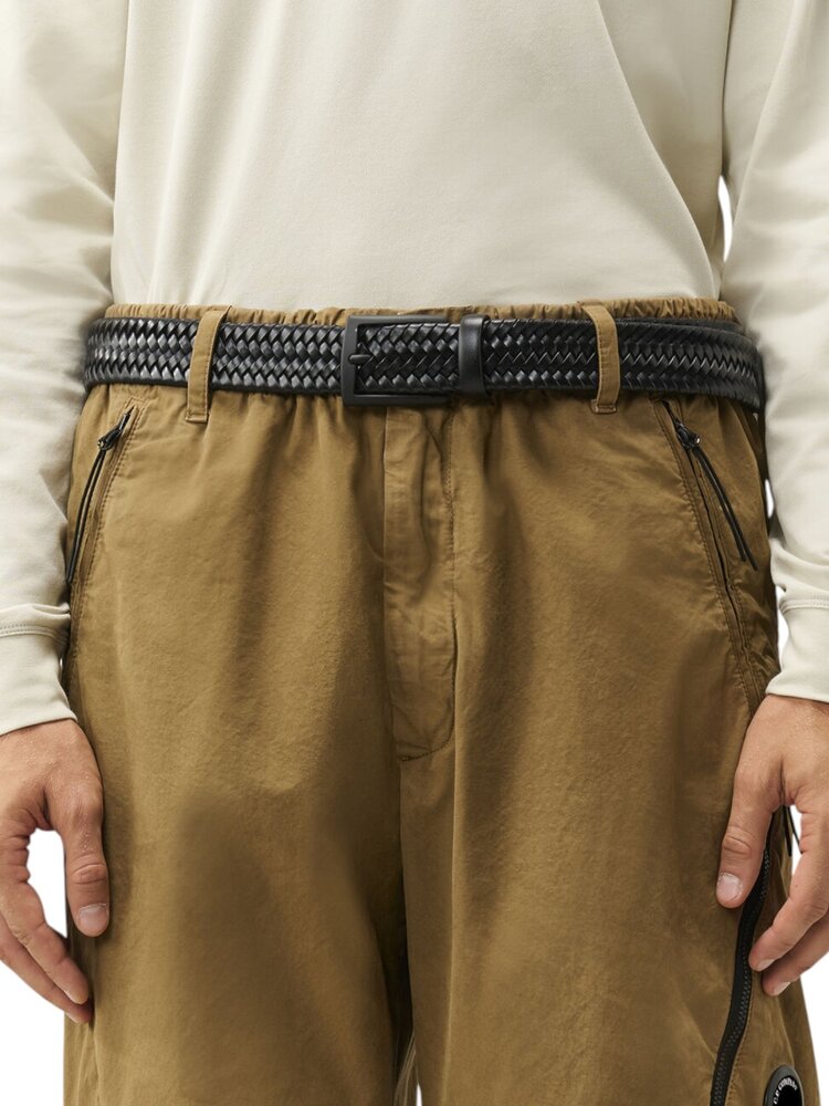 C.P. Company C.P. COMPANY BRAIDED LEATHER BELT BLACK