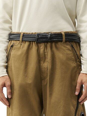 C.P. Company C.P. COMPANY BRAIDED LEATHER BELT BLACK