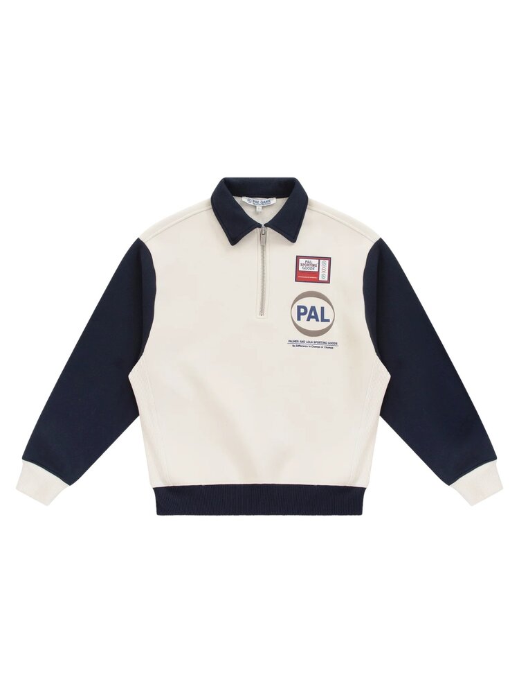 Pal Sporting Goods PAL SPORTING GOODS PRE GAME HALF-ZIP SWEATER NAVY/WHITE Pal Sporting Goods PAL SPORTING GOODS PRE GAME HALF-ZIP SWEATER NAVY/WHITE