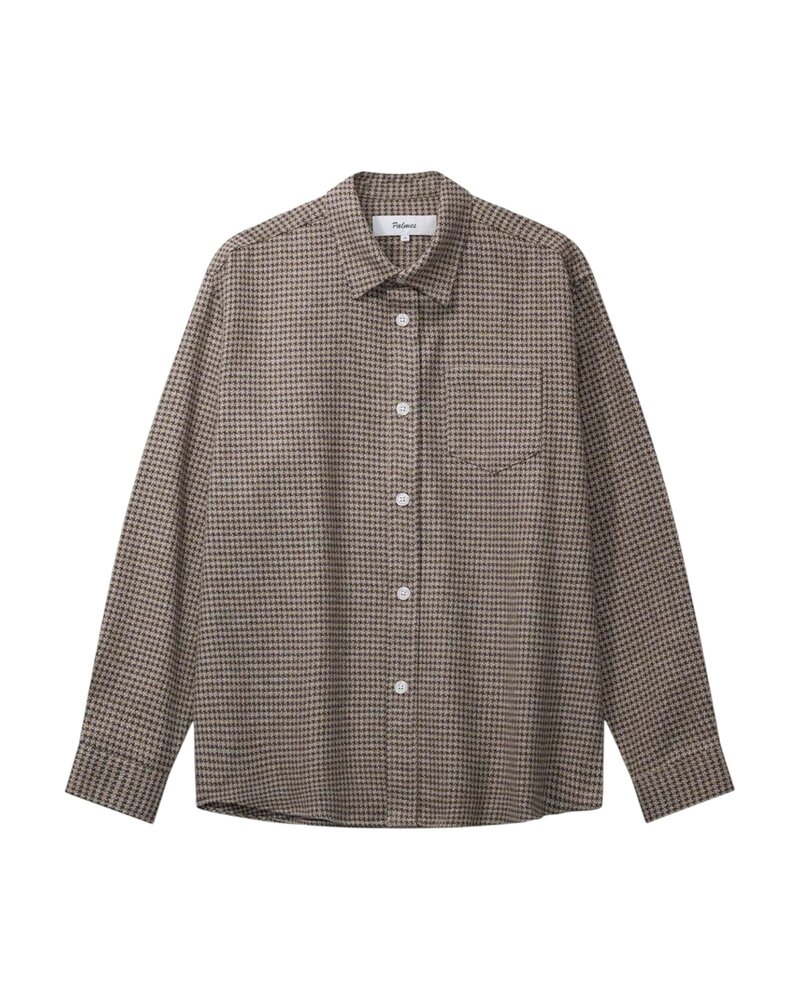 PALMES TENNIS SOCIETY SERVE SHIRT OLIVE BROWN