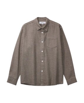 PALMES TENNIS SOCIETY SERVE SHIRT OLIVE BROWN