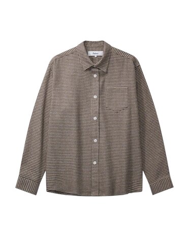 PALMES TENNIS SOCIETY SERVE SHIRT OLIVE BROWN