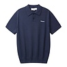 PALMES TENNIS SOCIETY COTTON KNIT POLO NAVY
