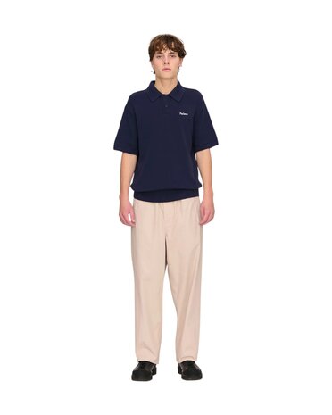 PALMES TENNIS SOCIETY COTTON KNIT POLO NAVY