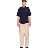 PALMES TENNIS SOCIETY COTTON KNIT POLO NAVY