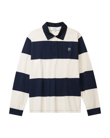 PALMES TENNIS SOCIETY BALL RUGBY SHIRT NAVY STRIPE