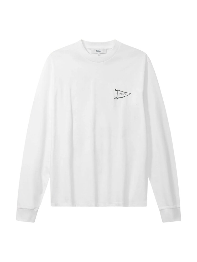 PALMES TENNIS SOCIETY PENNANT LONGSLEEVE WHITE