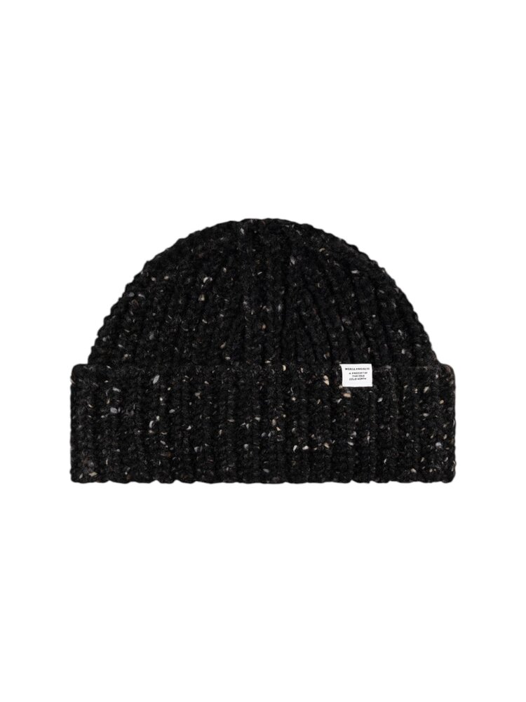 Norse Projects NORSE PROJECTS DONEGAL WOOL RIB BEANIE CHARCOAL MELANGE