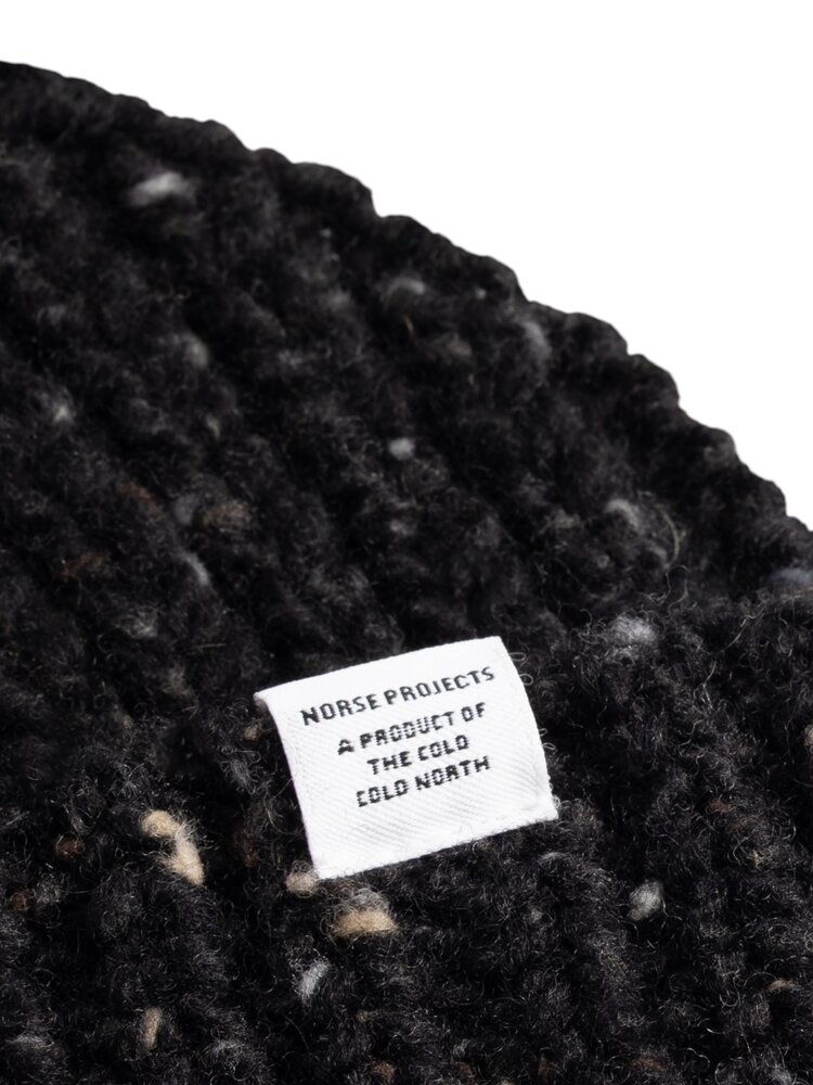 Norse Projects NORSE PROJECTS DONEGAL WOOL RIB BEANIE CHARCOAL MELANGE